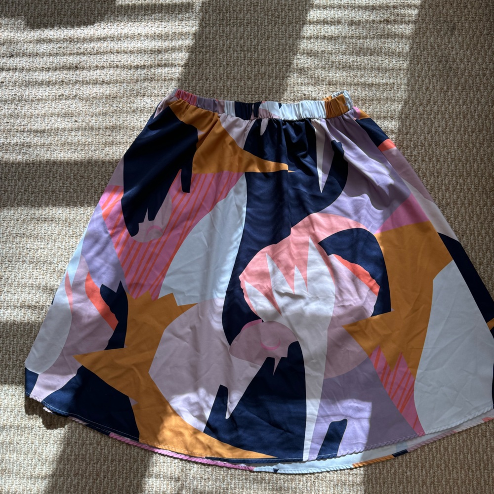 Multi Colored Mid-Length Skirt